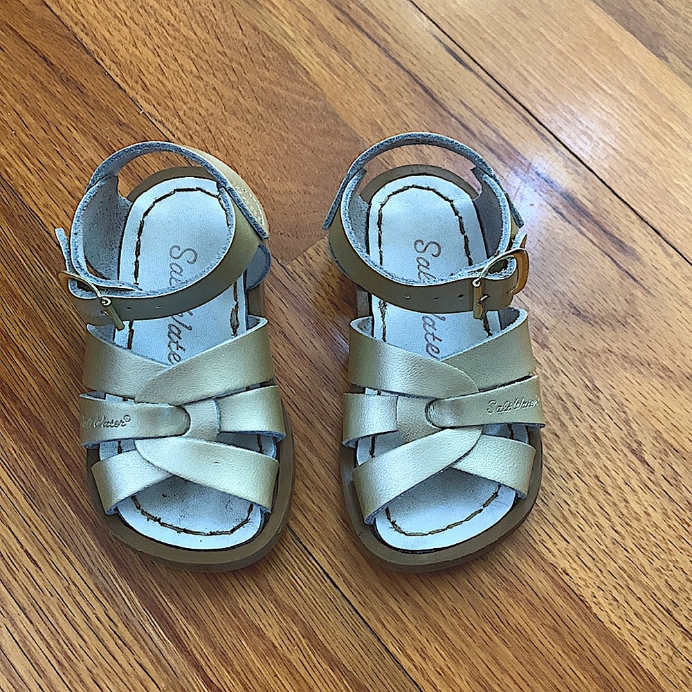 Salt Water Sandals by Hoy in Gold